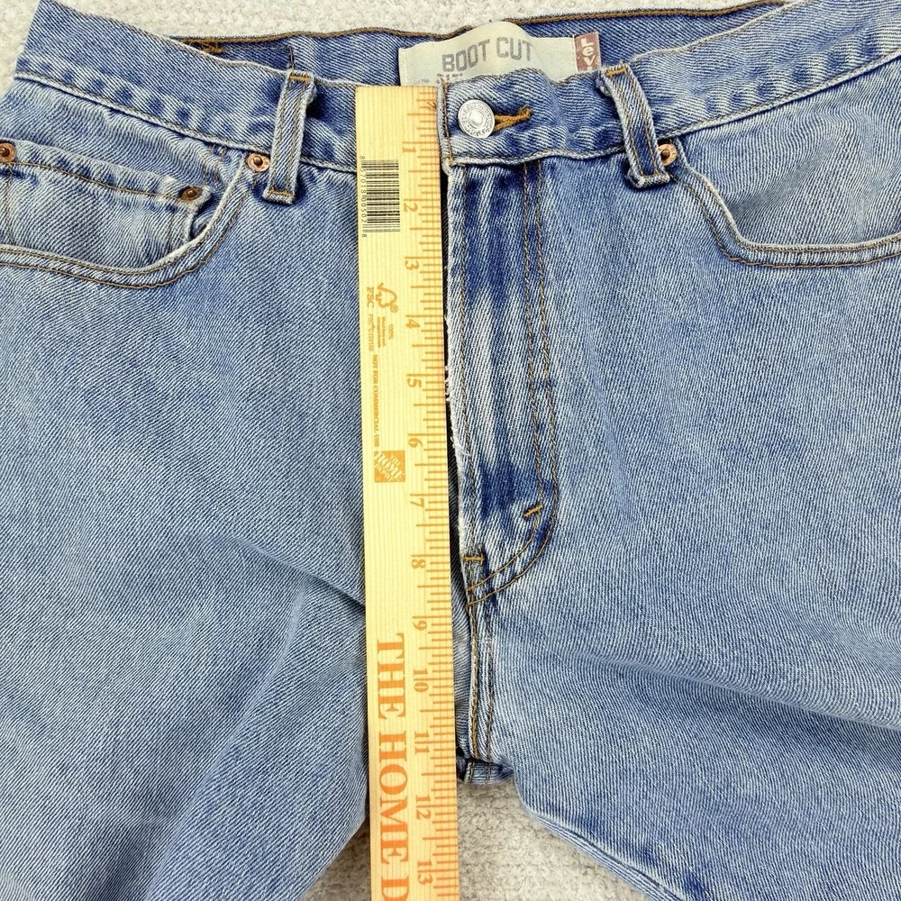 Levi's 517 Boot Cut Jeans USA Made 33x30 Light Wash Vintage Distressed Denim